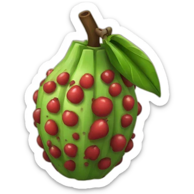 A grenade fruit sticker