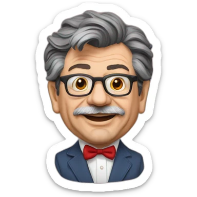 jean luc mélanchon avec un nezrouge de clown sticker