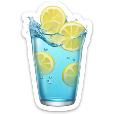 water with lemon slices sticker