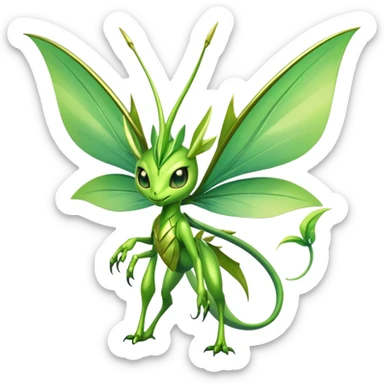 Shiny Exotic Bayleaf-Celebi-Scyther-Hybrid-Creature sticker