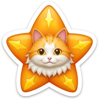 A cat inside of a star ⭐️ 🐱 sticker