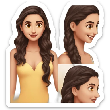 Deepika with Alia bhatt face sticker