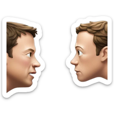 Fight Elon musk vs Mark Zuckerberg sticker