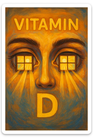 gli occhi sono la finestra da cui entra la vitamina d sticker
