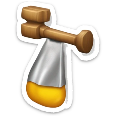 El cincel es una herramienta que sirve para labrar materiales a base de golpes con la ayuda de un martillo o un mazo. sticker