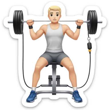 gym cable machine standing exercise sticker