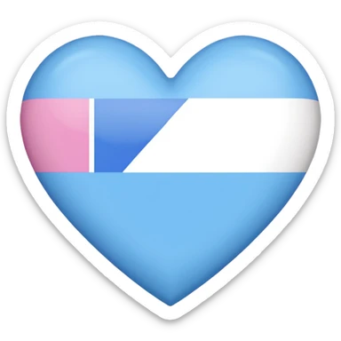 Coração com as cores da bandeira trans  sticker