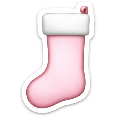  light pink Christmas stocking sticker