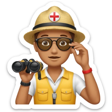 Lifeguard with Binoculars sticker