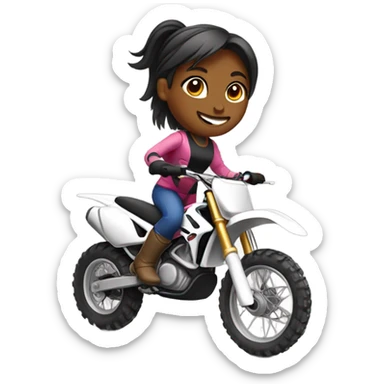 Girl dirt bikers  sticker