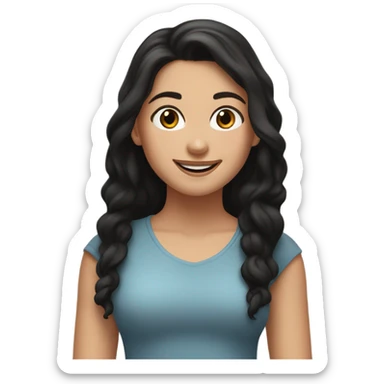 White girl with dark brown hair and Hispanic with black hair lesbian couple  sticker