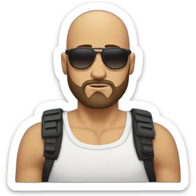 bald-guy-sunglasses-beard-serious sticker