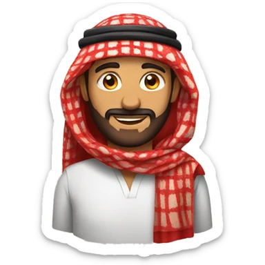 Arabian Man with red keffiyeh sticker