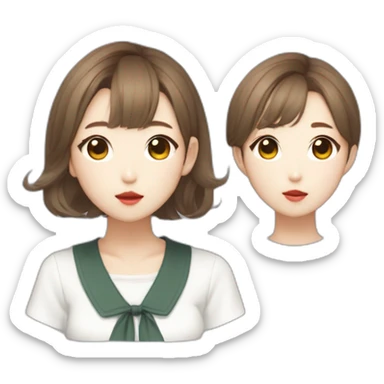 KPOP music group Mamamoo member Kim Min-jeong in short hairs sticker