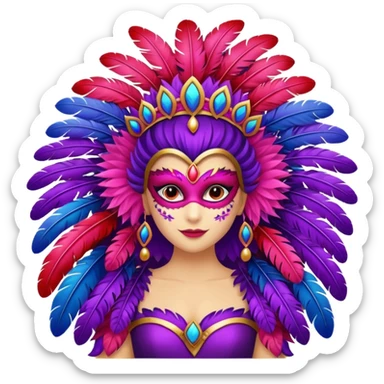 carnival-mas-costume,-red,-purple-and-pink-preferably,-full-costume-feathers-at-the-back- sticker