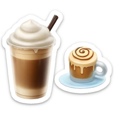 Iced coffee and bakery sticker
