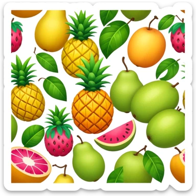 tropical jungle fruit landscape sticker