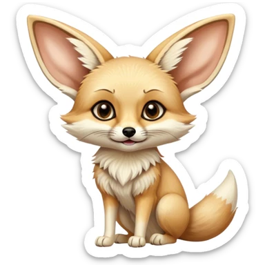 fennec with a speech bubble  sticker