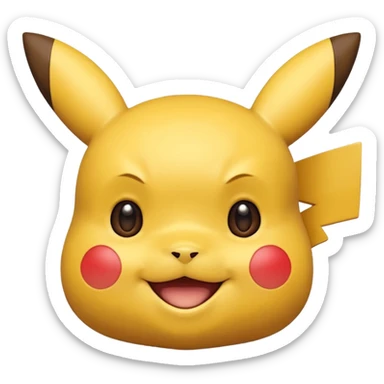 Pikachu version ios avec que la tête  sticker
