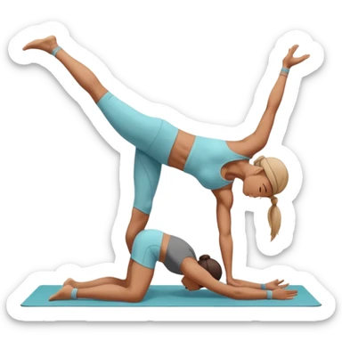 yoga bending back backwards sticker