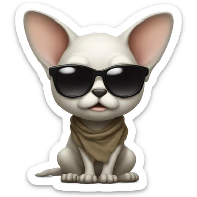 Grogu with sunglasses sticker