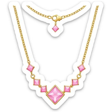 pink princess necklace sticker