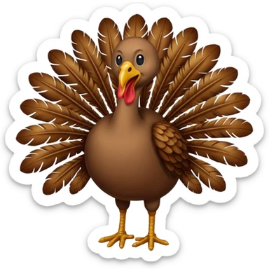 dancing turkey no head sticker