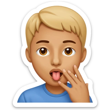 😝 with the tung touching the nose sticker