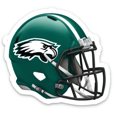 Philadelphia Eagles helmet facing left sticker