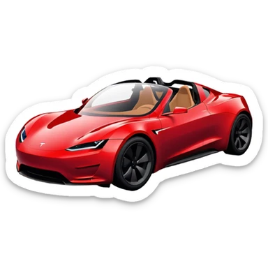 Tesla Roadster - Tesla (Model Year: 2020) (Iconic colour: Dark Red) sticker