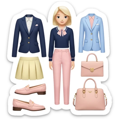 Make me a preppy aesthetic sticker