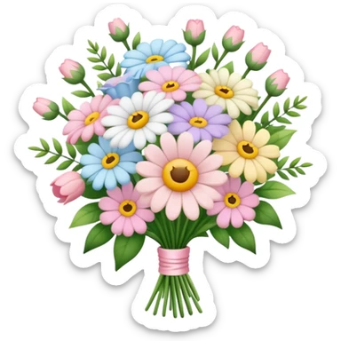 Small Pastel bouquet sticker