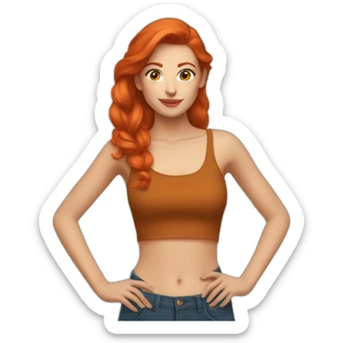 Rousse crop top sticker
