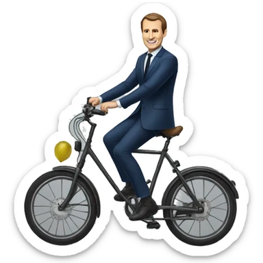 Macron sur vélo sticker