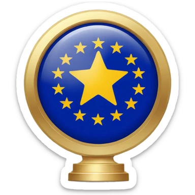 european-union-flag on trophee circle sticker