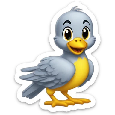 Tweety cartoon in baby looney tunes sticker