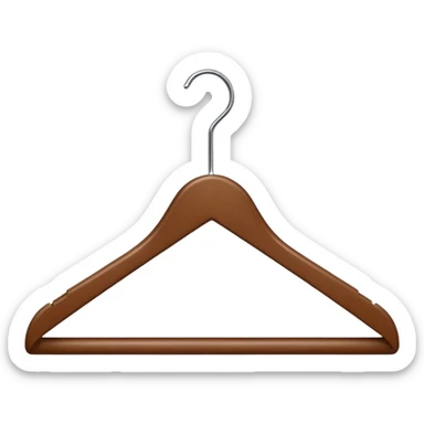 Hanger emoji wooden and angle sticker