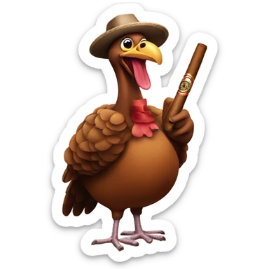 Turkey with a cigar sticker