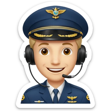 pilot saying phew sticker