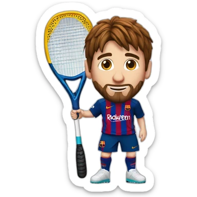 Messi dres Barcelona plays padel sticker