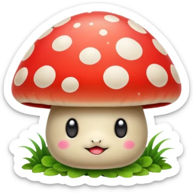 Mushroom pet sticker