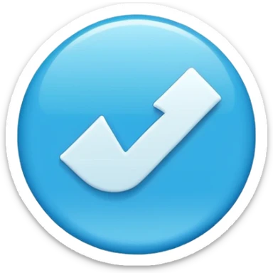 Creame el emoji d3 la verificacion azul 100% como la de t8ktok sticker