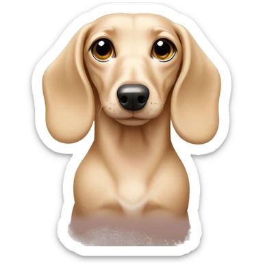 Cream dachshund sticker