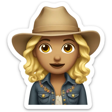Western girly sticker