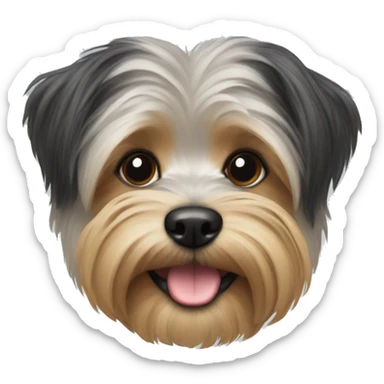 A morkie emoji sticker
