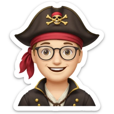 Pirate nerd sticker