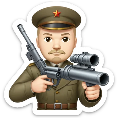 Lenin holding a minigun sticker