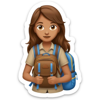 backpacked mountain wanderer woman sticker