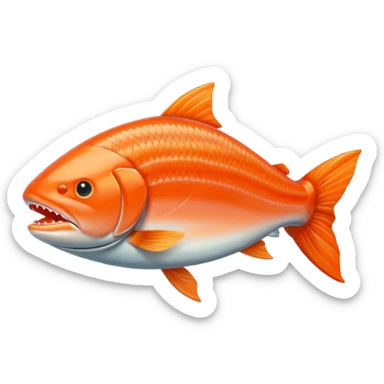 salmon fish sticker