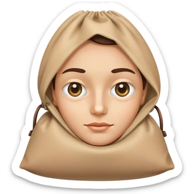 Face with bags under eyes sticker